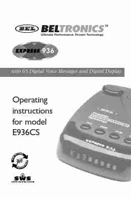 Beltronics Radar Detector E936CS-page_pdf
